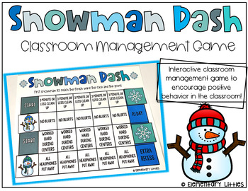 Preview of SNOWMAN DASH-CLASSROOM MANAGEMENT