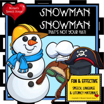 Preview of SNOWMAN Early Reader PRE-K Early Literacy Speech Therapy Whole Group