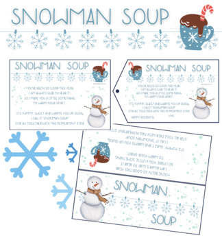 SNOWMAN SOUP - Gift Tags, Poem by Most Magical Years | TPT