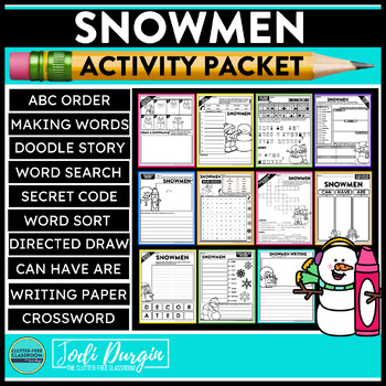Preview of SNOWMEN ACTIVITY PACKET early finisher activities writing snowman worksheets