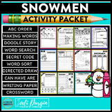 SNOWMEN ACTIVITY PACKET early finisher activities writing 