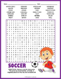 SOCCER / FOOTBALL Word Search Puzzle Worksheet Activity