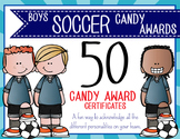 SOCCER - boys - Candy Award Certificates - editable MS Pow