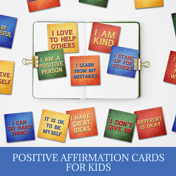 Preview of SOCIAL EMOTIONAL LEARNING I AM POSITIVE AFFIRMATION CARDS, VISION BOARD IDEAS