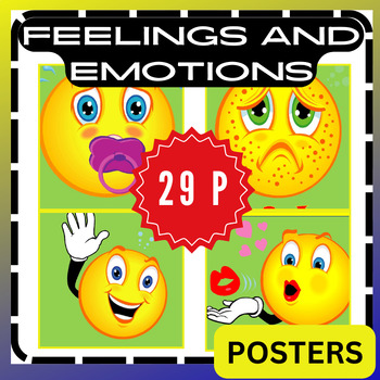 Preview of SOCIAL EMOTIONAL LEARNING - PDF AND PPT -EDIATBLE POSTERS - FEELINGS & EMOTIONS