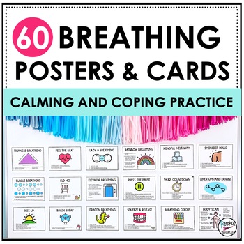 Preview of SOCIAL EMOTIONAL LEARNING POSTERS - SEL - MINDFUL - BREATHING POSTERS