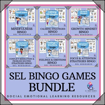 Preview of SOCIAL EMOTIONAL LEARNING - SEL THEME BINGO GAMES BUNDLE  