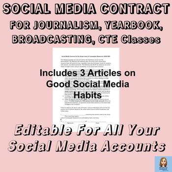 Preview of SOCIAL MEDIA CONTRACT for JOURNALISM, YEARBOOK, BROADCASTING, & CTE Classes