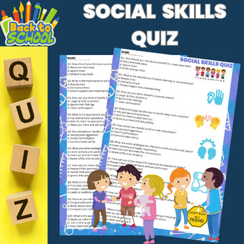 Preview of Social Skills Assessment Test | Life Skills Quiz