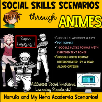 Preview of SOCIAL SKILLS SCENARIOS TRHOUGH ANIMES: SEL AND CULTURALLY RESPONSIVE DRIVEN!