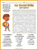 SOCIAL SKILLS Word Search Puzzle Worksheet Activity