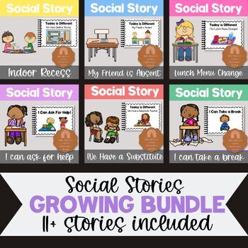 Preview of SOCIAL STORIES EVER GROWING BUNDLE! - SPECIAL EDUCATION