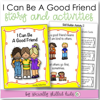 Preview of Making Friends - Social Skills Story and Friendship Activities - K-2nd Grade