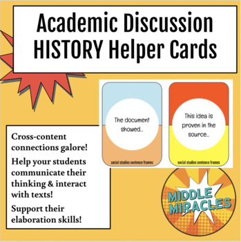 Preview of SOCIAL STUDIES Academic Discussion Cards