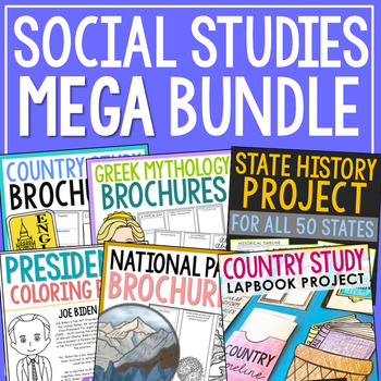 Preview of SOCIAL STUDIES Projects & Activities | Geography | State, US, and World History