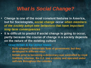 importance of social change in the society