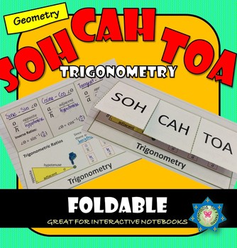 Preview of SOH CAH TOA Foldable Trigonometric Ratios - PDF + EASEL