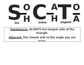 Preview of SOHCAHTOA Cheat Sheet
