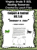 5th Grade VA SOL 5.6j COMPARE&CONTRAST: GRASSHOPPER VS CRICKET