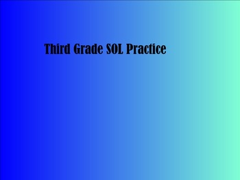 Preview of SOL Math Prep 3rd Grade