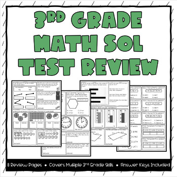 Preview of 3rd Grade Math SOL Review Pages - Set #5