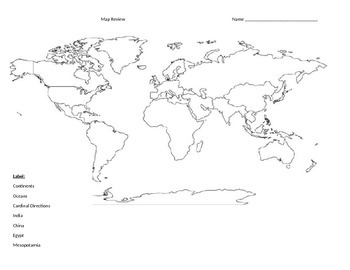 world history blank map
