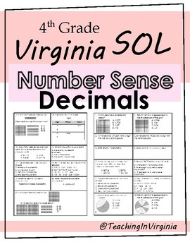 Preview of SOL4.3 Decimals - Place&Value, Comparing&Ordering, Rounding, Equivalent Fraction