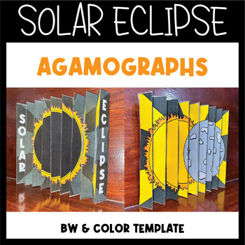 Preview of SOLAR ECLIPSE 2024 Agamographs Project Craft & Coloring pages | April craft