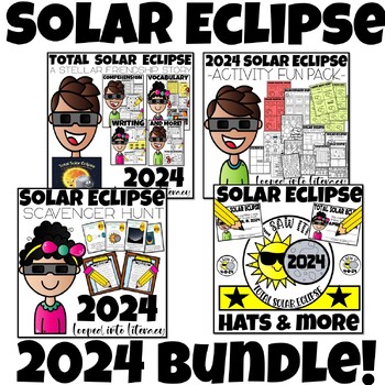 Preview of SOLAR ECLIPSE 2024 BUNDLE TOTAL SOLAR ECLIPSE BOOK STUDY GAMES HATS RESEARCH