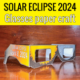 SOLAR ECLIPSE 2024 Glasses Template | Sunglass Gift Tags P