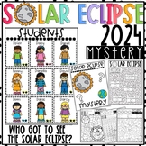 SOLAR ECLIPSE 2024 MYSTERY | ACTIVITIES | NO PREP | EDITABLE