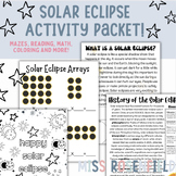 SOLAR ECLIPSE 2024 ! NO PREP Activity Packet | Math, Readi