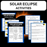SOLAR ECLIPSE ACTIVITIES- READING PASSAGE, RESEARCH PROJEC