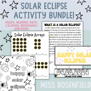 Preview of SOLAR ECLIPSE BUNDLE | No Prep! Perfect for Eclipse 2024 | Upper Elementary