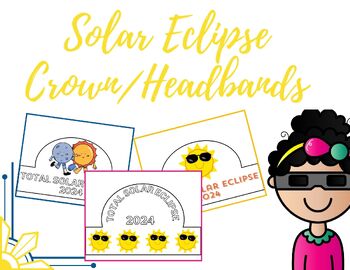 Preview of SOLAR ECLIPSE 2024 Bundle:  Writing, Centers, Headbands, Booklet