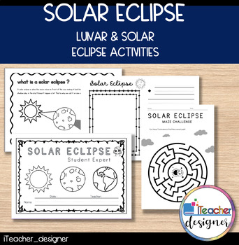 Preview of SOLAR ECLIPSE  LUNAR & SOLAR  ECLIPSE ACTIVITIES  2024