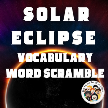 Preview of SOLAR ECLIPSE WORD SCRAMBLE PUZZLE