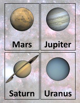 SOLAR SYSTEM - BASIC FLASH CARD SET by Take Your Time Resources | TpT