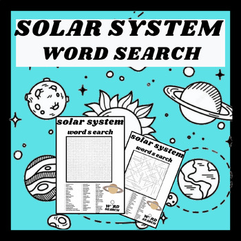 Preview of SOLAR SYSTEM WORD SEARCH PUZZLE ACTIVITIES