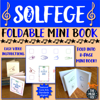 Preview of SOLFEGE Foldable Mini Book *8-Page* Curwen/Kodály Hand Signs (Grades 1-12)