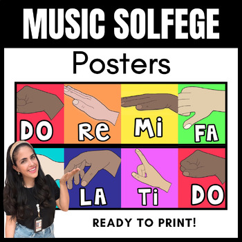 Preview of SOLFEGE POSTERS | Hand Signs for Do, Re, Mi, Fa, So, La, Ti, Do + Sol and Si