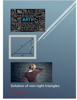 Preview of SOLUTION OF NON-RIGHT TRIANGLES WITH THE SINE THEOREM