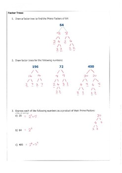 SOLUTION for Year 7 Number Properties & Patterns by GSMathematicsResources