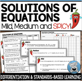 SOLUTIONS OF EQUATIONS DIFFERENTIATED PRACTICE | MILD MEDI