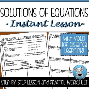 Preview of SOLUTIONS OF EQUATIONS GUIDED NOTES AND PRACTICE