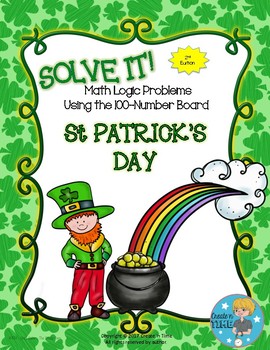 Preview of SOLVE IT! St Patrick Math Logic Problems Using the 100-number Board