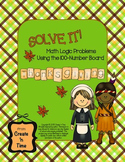 SOLVE IT! Thanksgiving Math Logic Problems Using the 100-n