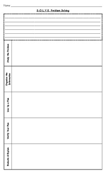 SOLVE Word Problem Solving Differentiated Graphic Organizers | TPT