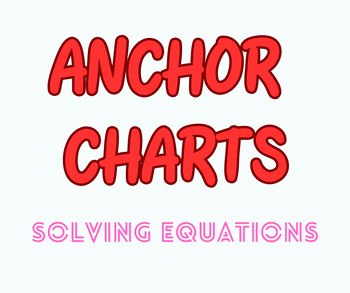 Preview of SOLVING EQUATIONS - ANCHOR CHARTS/POSTERS/BULLETIN BOARDS