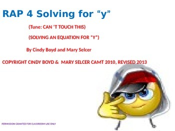 Preview of SOLVING FOR Y SONG